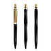 prodir® Druckkugelschreiber QS20 PQS Stone, blaue Mine, kohlschwarz/gold satiniert
