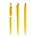 prodir® Druckkugelschreiber QS01 PMT Push, blaue Mine, gelb/silber satiniert