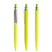 prodir® Druckkugelschreiber QS01 Soft Touch PRS Push, blaue Mine, gelbgrün