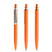 prodir® Druckkugelschreiber QS01 Soft Touch PRS Push, blaue Mine, orange