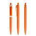 prodir® Druckkugelschreiber QS01 Soft Touch PRT Push, blaue Mine, orange