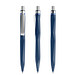 prodir® Druckkugelschreiber QS20 Soft Touch PRS Push, blaue Mine, dunkelblau/silber satiniert