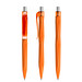 prodir® Druckkugelschreiber QS20 Soft Touch PRT Push, blaue Mine, orange/silber satiniert