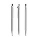 prodir QS50 Soft Touch PRP Push Kugelschreiber, Concrete Grey-Silver chrome finish