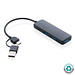 RCS recycelter USB-Hub mit Dual-Input, schwarz