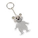 Reflektierender Schlüsselanhänger TEDDY,weiß