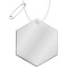 RFX™ H-12 sechseckiger reflektierender PVC-Anhänger, weiss