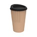 Riffel-Kaffeebecher ToGo, 300 ml, beständiges braun/schwarz