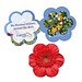 Samenpapier in Klappkärtchen Blume, Blümchen, 2-seit. Druck