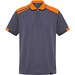 Samurai Kurzärmeliges Poloshirt mit antibakterieller Wirkung, 160 g/m2, unisex, blei/orange, L
