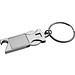 Schlüsselanhänger aus Metall mit Einkaufschip, grau