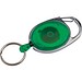 Schlüsselanhänger mit Karabiner und ausziehbarem Schlüsselring DIANA, grün