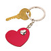 Schlüsselanhänger HEART-IN-HEART,rot, silber