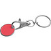 Schlüsselanhänger mit Einkaufschip, rot