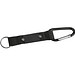 Schlüsselanhänger mit Karabiner und Plättchen aus Metall, schwarz
