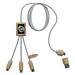 SCX.design C49 5-in-1 Ladekabel mit Leuchtlogo, hellbraun