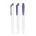 senator® Druckkugelschreiber Dart Polished Basic, blaue Mine, weiß,violett 267