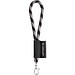 SET Lanyard TUBE Short (Ø 7 mm) mit 9 mm Schnapperkarabiner, Schwarz/Grau