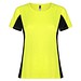 Shanghai Sport T-Shirt für Damen, Fluor Yellow / schwarz, XL