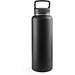 SINNER. Flasche aus 90% recyceltem Edelstahl mit einem großen Fassungsvermögen von bis zu 1200 ml, Schwarz