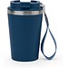 SPITZ. Reisebecher aus Edelstahl (90 % recycelt) und Außenwand aus PP mit matter Oberfläche 440 ml, Dunkelblau