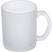 Sublimationstasse aus gefrostetem Glas LEA, transparent