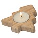 Teelichthalter aus Holz, beige