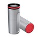 Thermobecher RETUMBLER-mySTEELONE, silber/rot