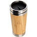Trinkbecher aus Edelstahl mit einer Bambussummantelung, 400 ml, hellbraun