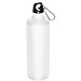 Aluminium-Trinkflasche mit Karabinerhaken, 800 ml, weiß-matt