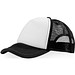 Trucker Kappe mit 5 Segmenten, schwarz,weiss
