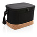 XD COLLECTION Two-Tone Kühltasche mit Korkdetails, schwarz