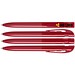 uma® YES transparent Druckkugelschreiber, rot