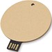 USB-Stick 2.0 rund aus recyceltem Papier, Kraftpapier, 64GB