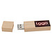 USB-Stick Holz mit Leuchtlogo, 16 GB, ahorn