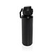 Via RCS Re-Steel Sportflasche mit Verschluss, 600ml, schwarz