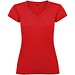 Victoria T-Shirt mit V-Ausschnitt für Damen, rot, 3XL