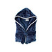 VINGA Louis Luxus Plüsch GRS rPET Bademantel Größe L/XL, navy blau