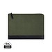 VINGA Marlow 14 Zoll Laptop Sleeve aus RCS recyceltem Polyester, grün, schwarz