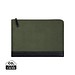VINGA Marlow 16 Zoll Laptop Sleeve aus RCS recyceltem Polyester, grün, schwarz