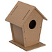Vogelhäuschen aus MDF zum Zusammenbauen, hellbraun
