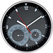 Wanduhr mit intgriertem Hygro- und Thermometer, schwarz