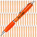 Werbe-Set: 400 LANCE® Kugelschreiber Rio, inkl. Druck, blaue Mine, orange/transparent