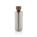 Wood Vakuumflasche aus RCS recyceltem Stainless-Steel, silber