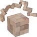 Würfelschlange aus Holz EMANUELE, beige