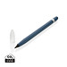 XD COLLECTION Tintenloser Stift aus Aluminium mit Radiergummi, blau