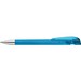 uma® Kugelschreiber YES SI transparent inkl. Metallspitze, hellblau