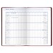 Taschenkalender Pocketdata RedLine mit geheftetem Kalendarium 2026, bordeaux
