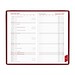 Taschenkalender Pocketdata RedLine mit geheftetem Kalendarium 2027, bordeaux