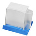 Smartphone-/Tabletständer mit Zettelbox, transparent/blau